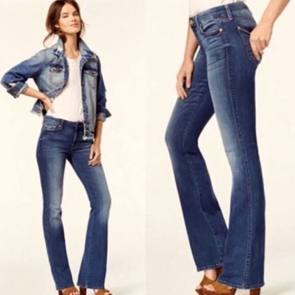 7 For All Mankind Denim - 7 For All Mankind Women's Boot Cut Jeans in Medium Blue Wash